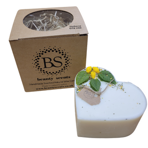 Large Heart Candles With Lemon, box of 6